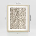 Plakat w ramie 40x50 - Geometryczne 3D: Abstrakcyjna Harmonia - geometryczne, 3D - rama drewno