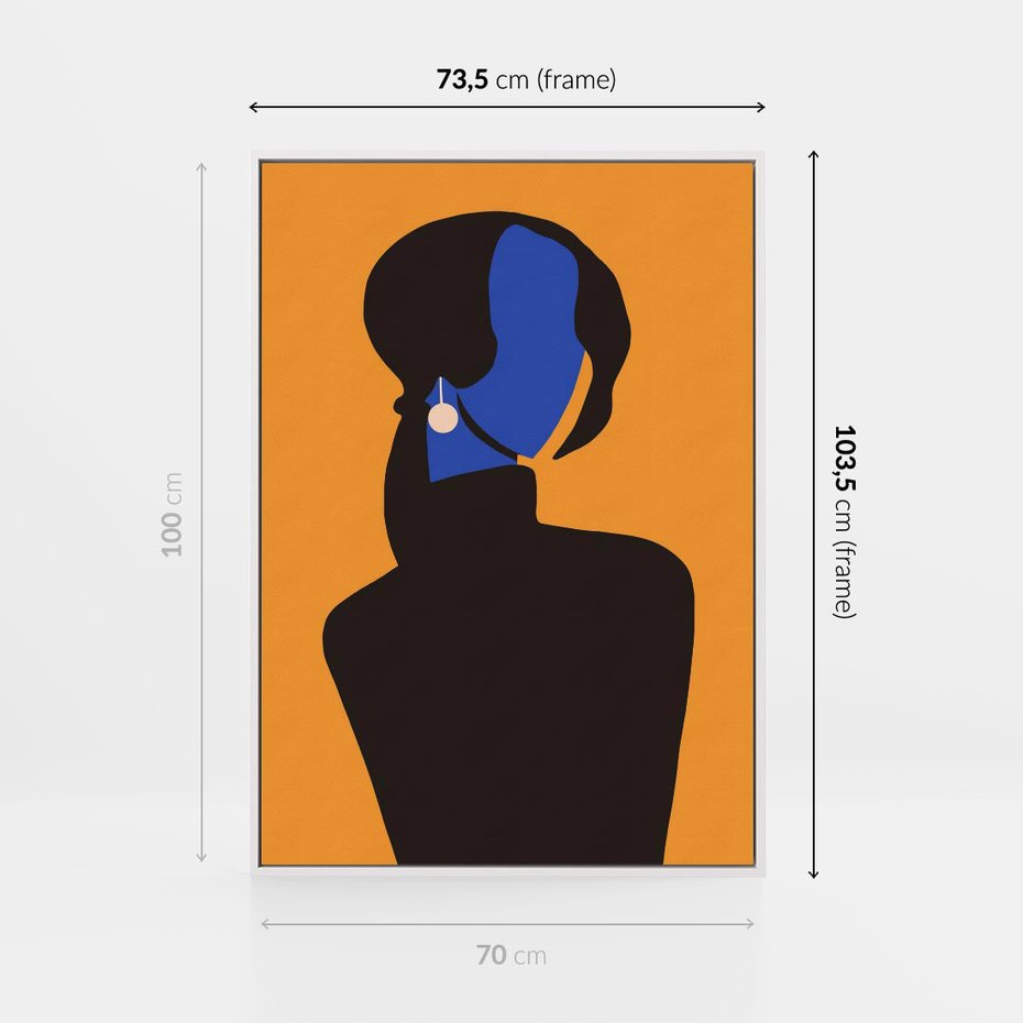 Obraz w ramie 70x100 - Transformacja Form - sztuka nowoczesna, plakat - rama biała