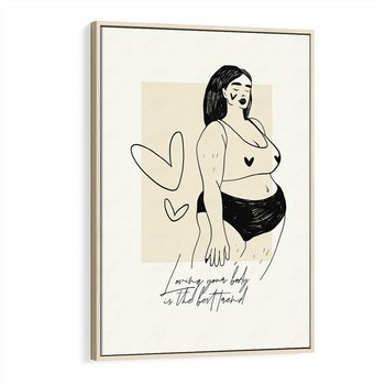 Obraz w ramie 80x120 - Moc to Ona - rysunek, sztuka nowoczesna - rama drewno