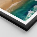 Plakat w ramie 30x40 - Nadbrzeżna Harmonia - plaża, morze - rama czarna