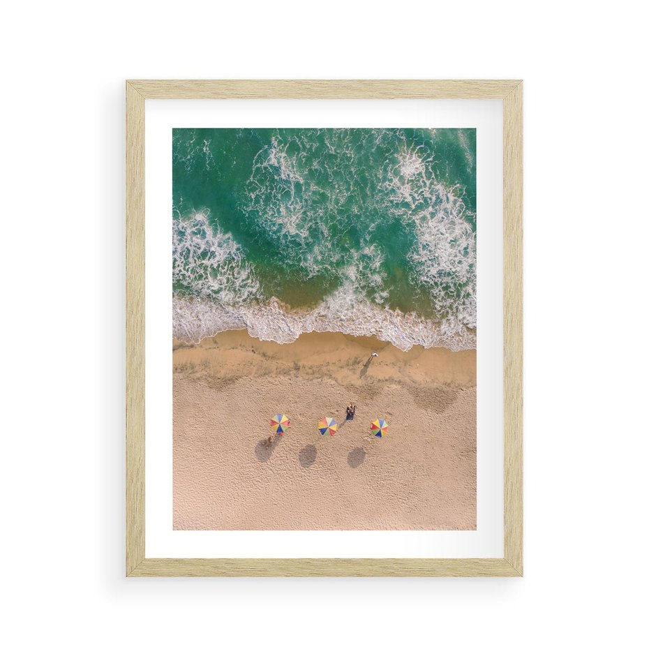 Plakat w ramie 40x50 - Letnie Wakacje na Horyzoncie - plaża, morze - rama drewno