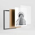 Plakat w ramie 40x50 - Perspektywa Wieży - architektura, wieża - rama czarna