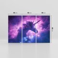 Obraz na płótnie 120x80 - Mityczna podróż - kosmos, jednorożec