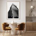 Plakat w ramie 50x70 - Falowany Wieżowiec na Fotografii - architektura, falowany wieżowiec - rama drewno