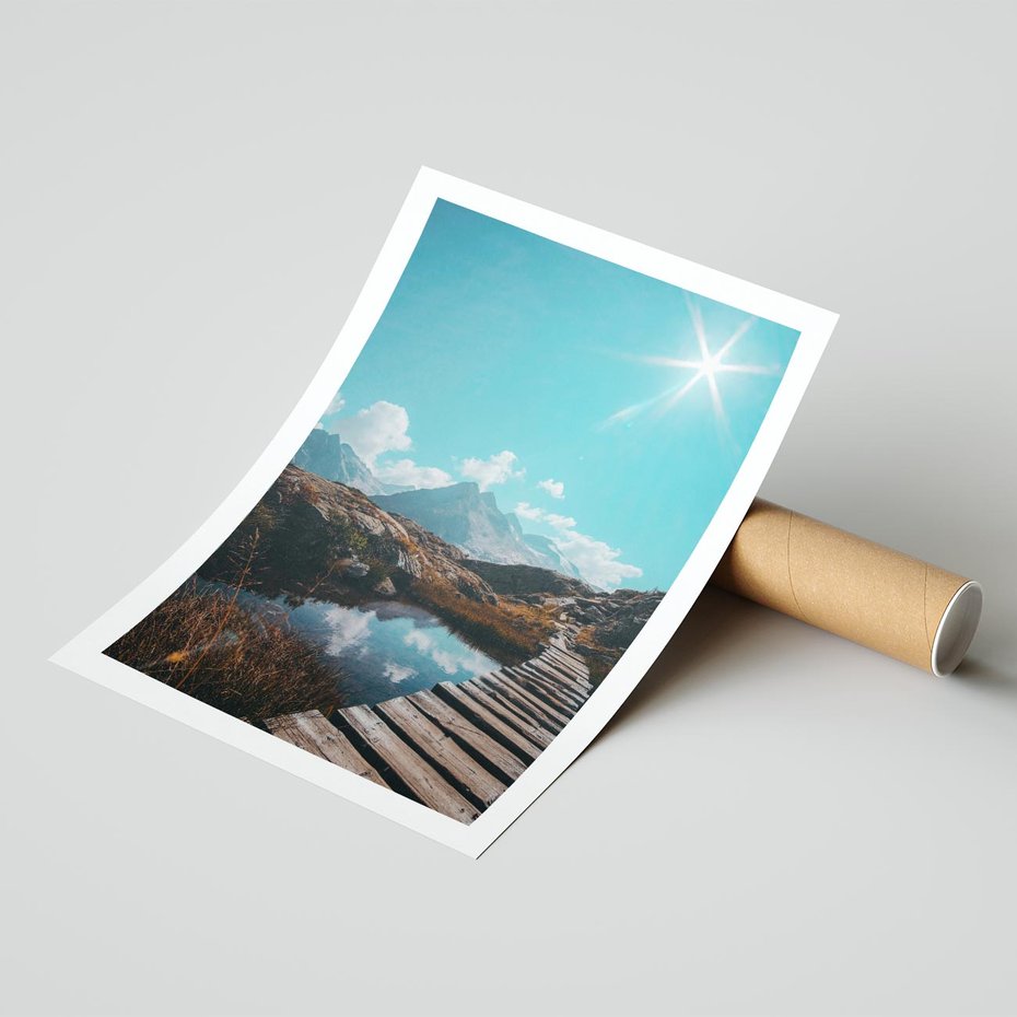 Plakat bez ramy 21x30 - Inspirujący Pejzaż - ścieżka, górska