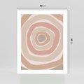 Plakat bez ramy 40x50 - Roztopione Granice - abstakcyjne koła, delikatne odcienie beżu