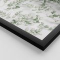Zestaw obrazy w ramie 30x40 galeria - Liście, zieleń, minimalizm - rama czarna