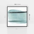 Obraz w ramie 50x50 - Turkusowy Świat - minimlizm, abstrakcja - rama czarna