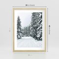 Plakat w ramie 30x40 - Magia Zimy na Obrazie - las, zima - rama drewno