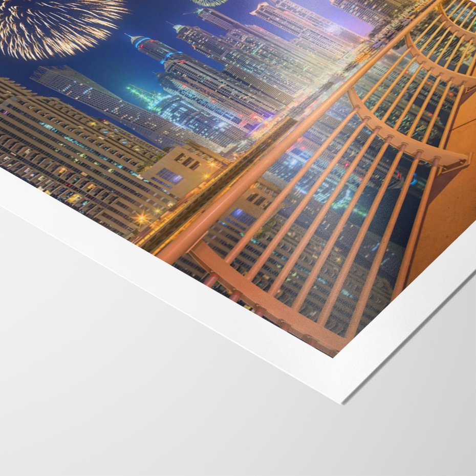 Plakat bez ramy 21x30 - Fajerwerki Nowego Roku - nowy rok, fajerwerki