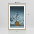 Plakat w ramie 50x70 - Urok Norweskich Domków - Skandynawia, Norwegia - rama drewno