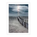 Plakat bez ramy 30x40 - Burzowy pomost na plaży - plaża, pomost
