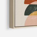 Obraz w ramie 50x50 - Energetyczne Wzory - nowoczesny plakat, abstrakcyjne kształty - rama drewno