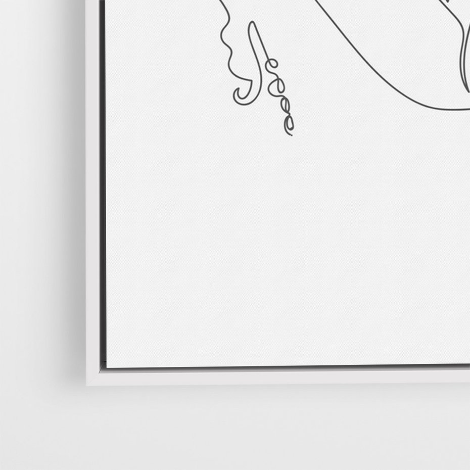 Obraz w ramie 50x70 - Wewnętrzne Emocje - para zakochanych, kobieta i mężczyzna - rama biała