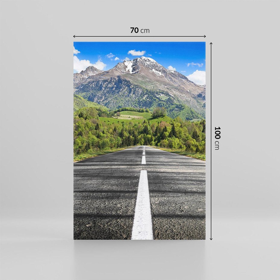 Obraz na płótnie 70x100 - Droga przez góry: podróż do przygody - droga, góry