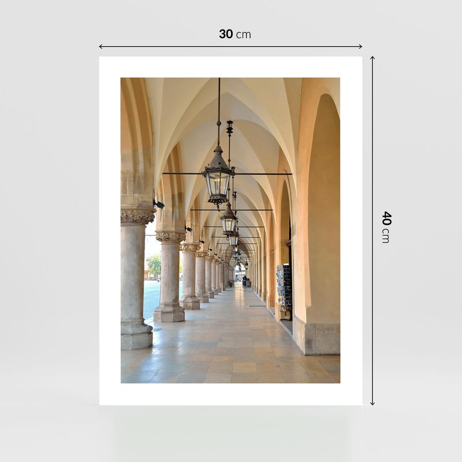 Plakat bez ramy 30x40 - Uliczka w perspektywie czasu - uliczka, perspektywa