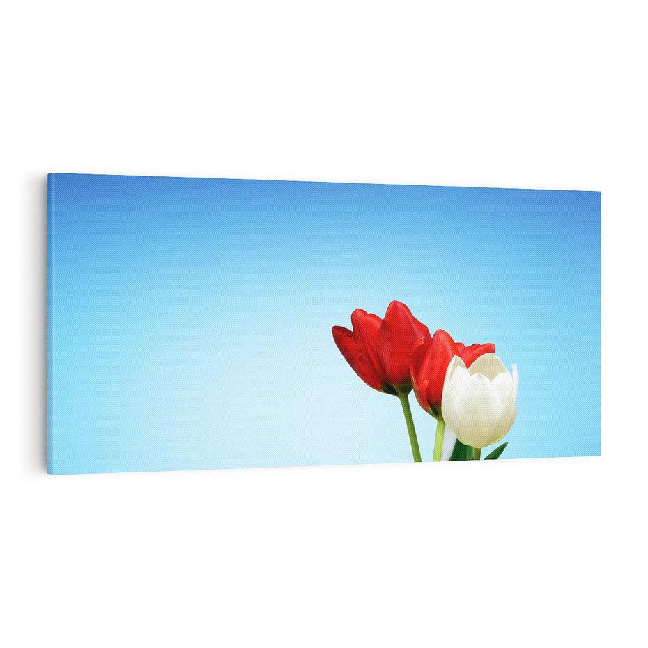 Obraz na płótnie 120x60 - Tulipanowy zachwyt - tulipany, kwiaty