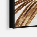 Obraz w ramie 50x70 - Egzotyczny Blask - złote, liście - rama czarna