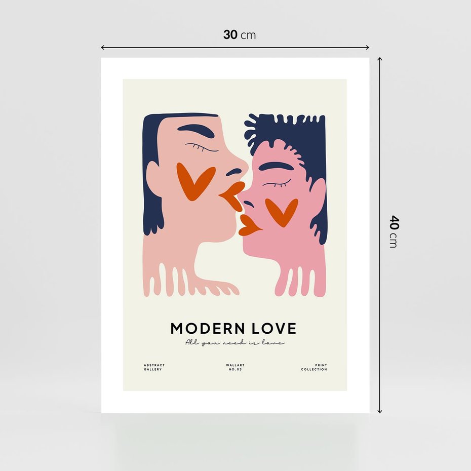 Plakat bez ramy 30x40 - Miłość w Kompozycji - miłość, para zakochanych