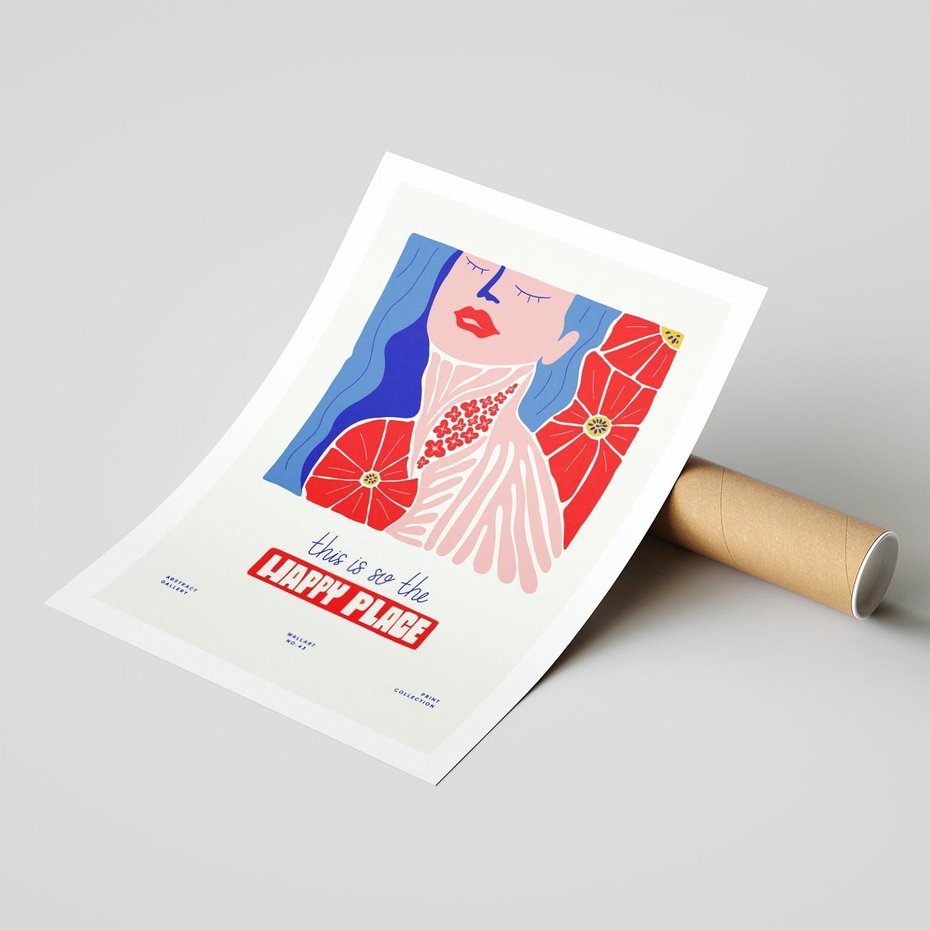 Plakat bez ramy 50x70 - Abstrakcyjna Afirmacja - sztuka nowoczesna, abstrakcyjny styl