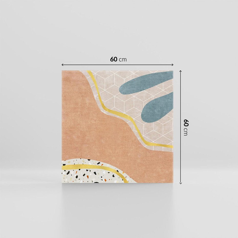 Obraz na płótnie 60x60 - Tańczący w deszczu pigmentów - abstrakcyjne formy, rozlane farby