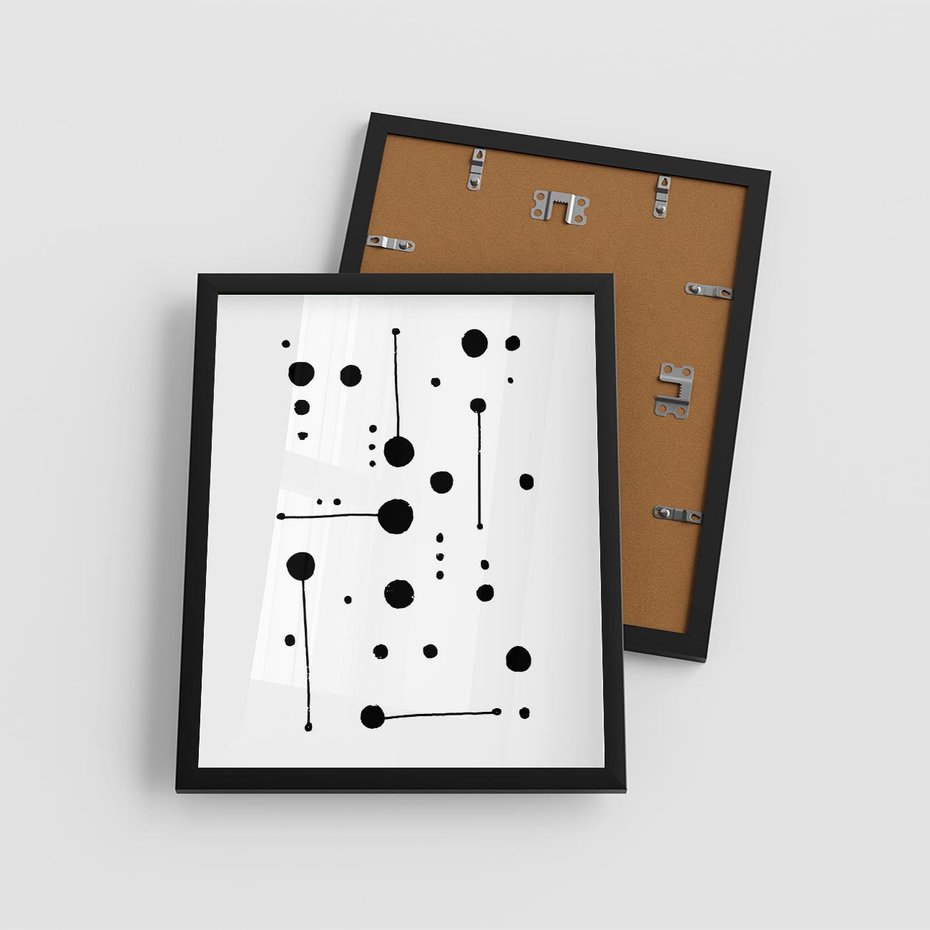 Plakat w ramie 40x50 - Złudne Odbicia - abstrakcja, minimalizm - rama czarna