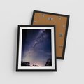 Plakat w ramie 40x50 - Gwiaździste Ujęcie - gwiaździste niebo, noc - rama czarna