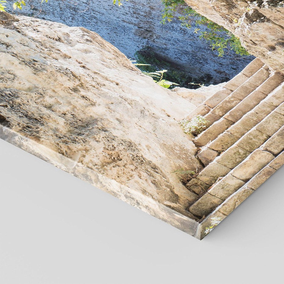 Obraz na płótnie 120x80 - Krok po kroku do celu - schody, perspektywa