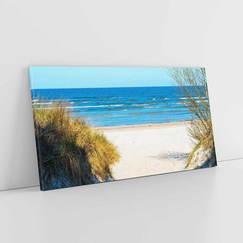 Obraz na płótnie 100x50 - Spokój nad brzegiem morza - plaża, morze