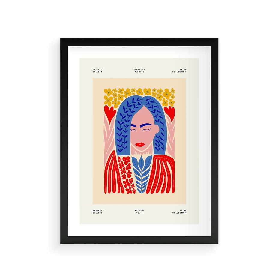 Plakat w ramie 30x40 - Impulsy Czasu - kobieca sztuka, abstrakcja - rama czarna