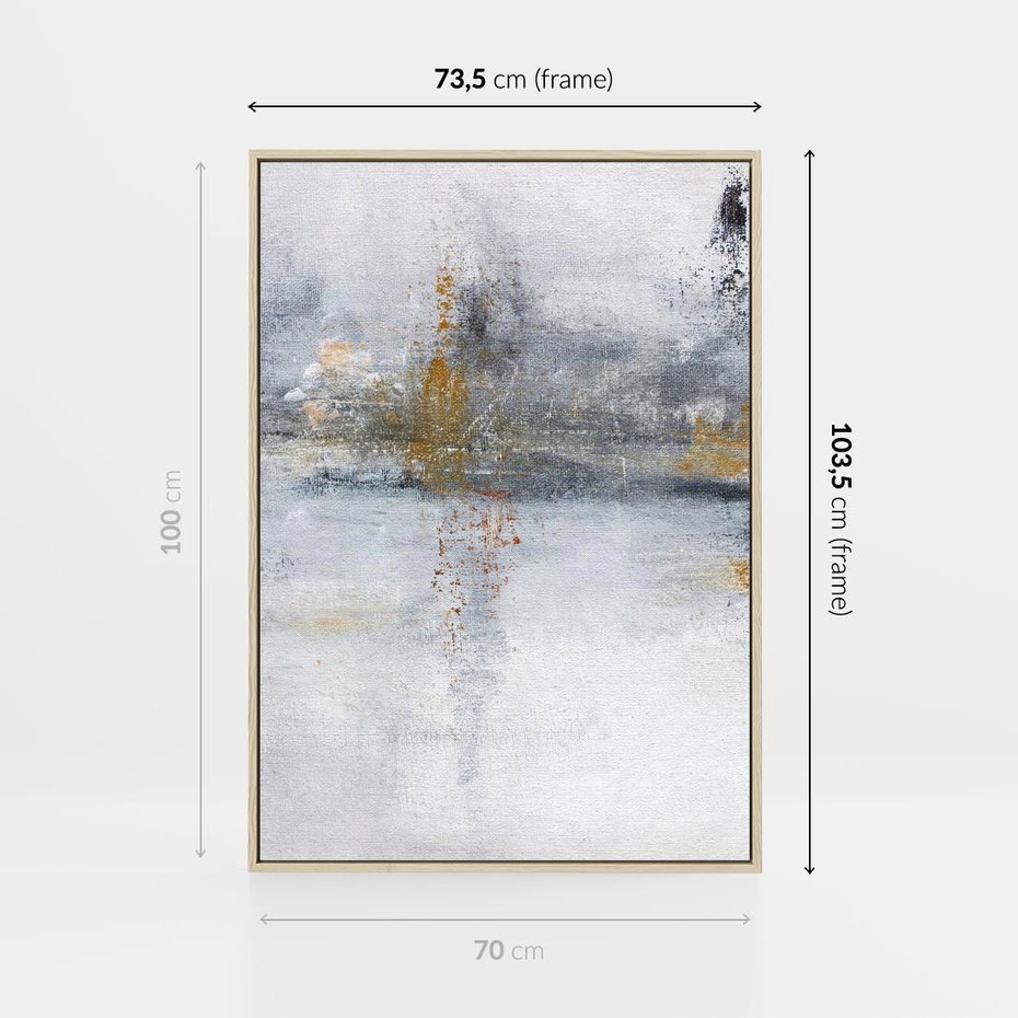 Obraz w ramie 70x100 - Kontrastujące Chaosy - abstrakcja, kontrast - rama drewno