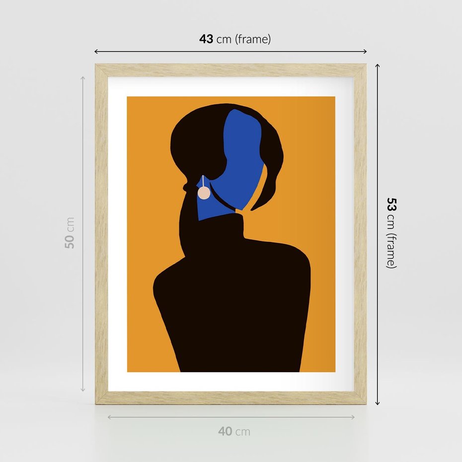 Plakat w ramie 40x50 - Transformacja Form - sztuka nowoczesna, plakat - rama drewno