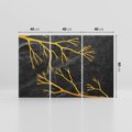 Obraz na płótnie 120x80 - Marmurowe Drzewa Snu - złote gałęzie, drzewa