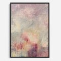 Obraz w ramie 70x100 - Miękka Melodia Pasteli - olejne płótno, pastelowe kolory - rama czarna
