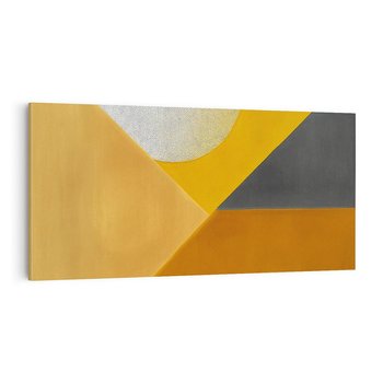 Obraz na płótnie 140x70 - Harmonia migoczących ognisk - intensywne ciepłe kolory, słoneczny żółty