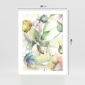 Plakat bez ramy 30x40 - Delikatne Kolory - akwarelowe, kwiaty