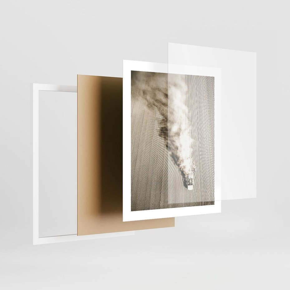 Plakat w ramie 40x50 - Żniwa na Wsi - pole, traktor na polu - rama biała