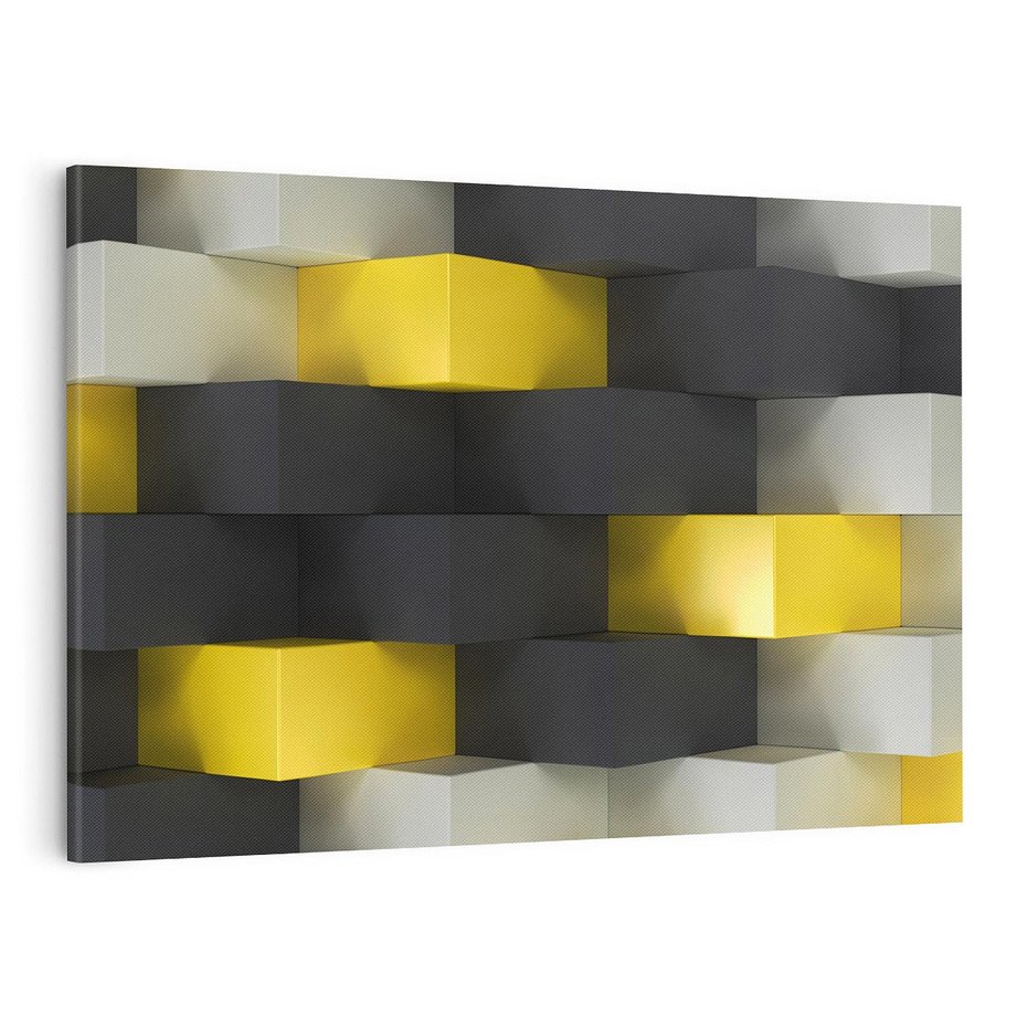 Obraz na płótnie 120x80 - Gry kolorów - abstrakcja, 3d