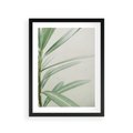 Plakat w ramie 30x40 - Minimalistyczna Tropikalna Harmonia - tropikalna roślina, zielone liście - rama czarna