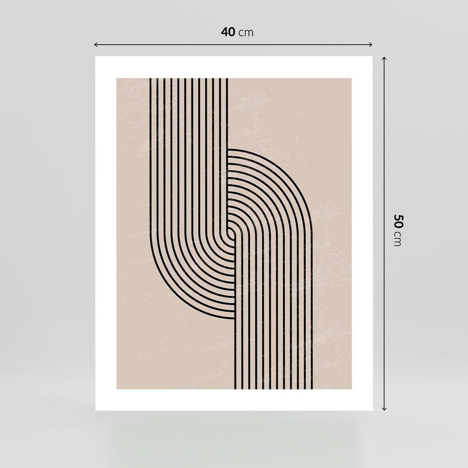 Plakat bez ramy 40x50 - Puls Abstrakcji - abstrakcyjne linie, geometria