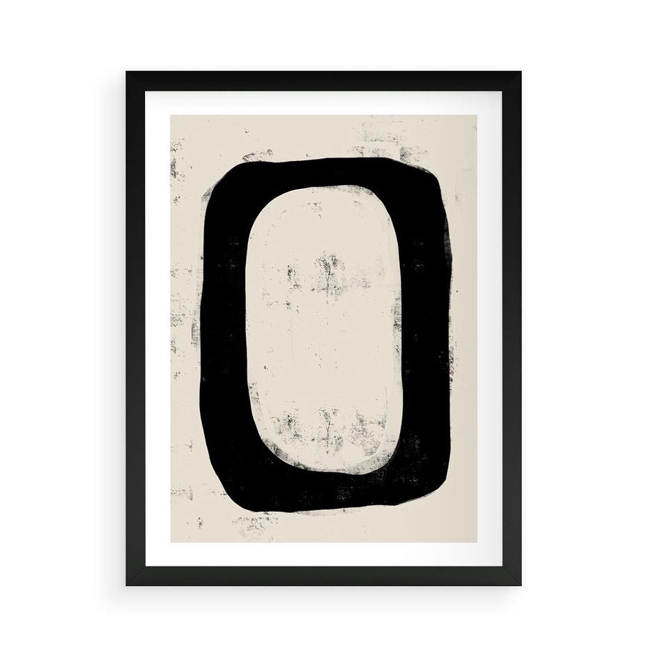 Plakat w ramie 50x70 - Wnętrza Kształtów - abstrakcja, minimalizm - rama czarna