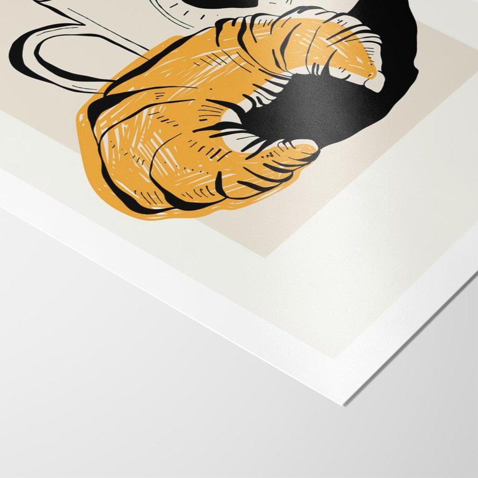 Plakat bez ramy 50x70 - Śniadanie z Croissantem - grafika, croisant