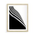 Plakat w ramie 50x70 - Architektoniczna Fala - architektura, falowany budynek - rama drewno