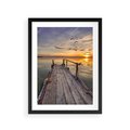Plakat w ramie 30x40 - Zachód Słońca na Pomostcie - zachód, słońca - rama czarna