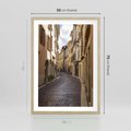 Plakat w ramie 50x70 - Magiczne widoki - uliczka, perspektywa - rama drewno
