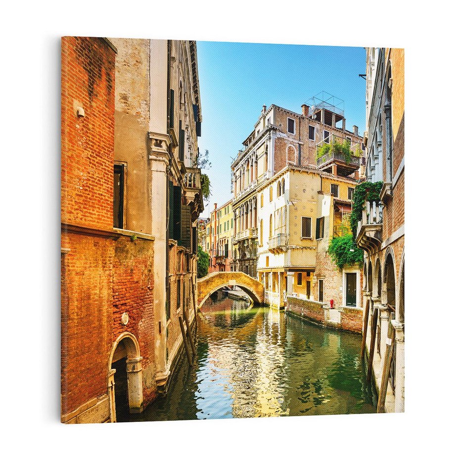 Obraz na płótnie 70x70 - Magia Kanałów Weneckich - Wenecja, kanały