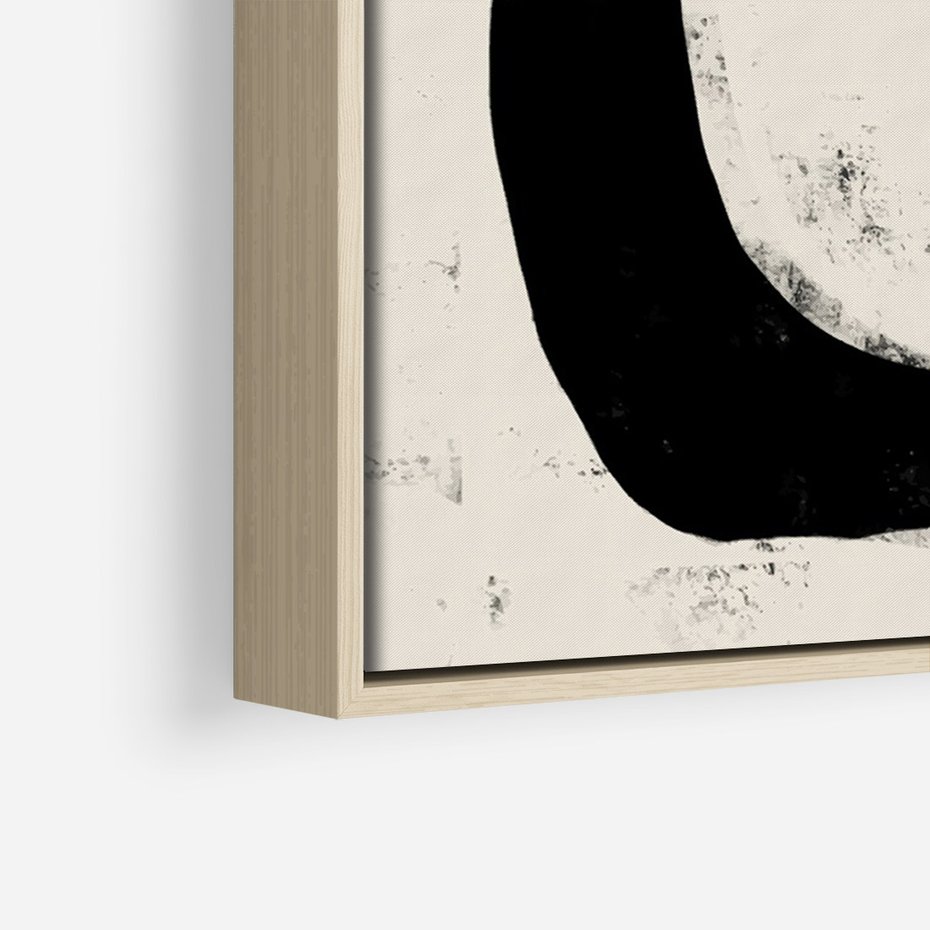 Obraz w ramie 80x120 - Wnętrza Kształtów - abstrakcja, minimalizm - rama drewno