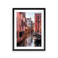 Plakat w ramie 30x40 - Przejażdżka gondolą przez Wenecję - Wenecja, kanały - rama czarna
