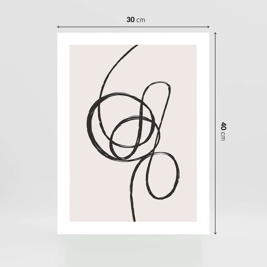 Plakat bez ramy 30x40 - Migotliwa Kreatywność - abstrakcyjne szkicowane linie, minimalizm