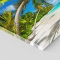 Obraz na płótnie 120x80 - Raj na Malediwach: Plaża, Morze i Palmy - Malediwy, plaża